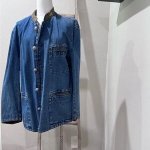 Schneider Blue Jean Chore Jacket with Silver Buttons